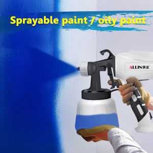 Schaar 650w 900ml Handheld Electric Paint Spray Gun 220v Adjustable Nozzles Household Wall Airbrush Paint Tools Spraying Hine