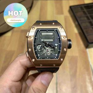 Male RM Wrist Watch Calendar Wristwatch watch Date Luxury Mens Mechanical Watch Business Leisure Rm69 Fully Automatic Gold Case Tape Trend Swiss Movement