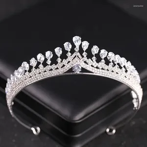 Hårklipp lyxiga kristallkrona tiara party strass prom diadem brud bröllop tillbehör smycken tiaras och kronor för kvinnor gåva