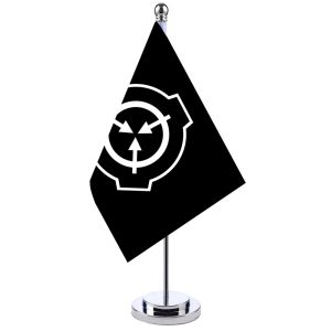 Accessories Mini Flag Of Special Containment Procedures Meeting Boardroom Table Desk Stand Flag Set SCP Emblem Room Office Decoration