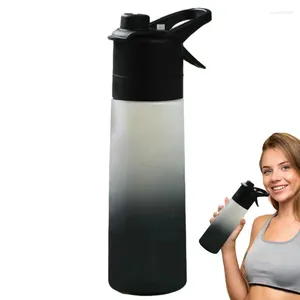 Garrafas de água 650ml névoa beber garrafa esportes fitness moda copo reutilizável para acessórios de ferramentas de cozinha