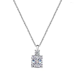 Pendants Cross Border Selling S925 Sterling Silver Necklace Sugar Diamond 8A Zircon Flower Cut High Carbon