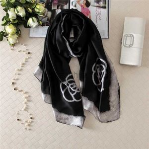 Sarongs Luxury brand scarves womens beach sun protection fashionable party shawls Chinese high-quality silk printed scarves 24325