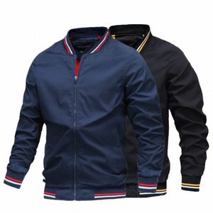 Spring Autumn Bomber Jacket Men Casual Windbreaker Jacket Coat Män Högkvalitativ Outwear -dragkedja Stand Collar Militärjacka Mens Q9kp#