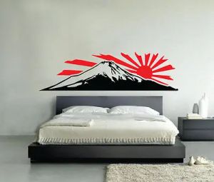 Klistermärken Mount Fuji Wall Decals Sticker Vinyl Car Van Door Bedroom Kitchen Art Zen Japan Heminredning vardagsrum DIY E551