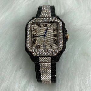 Men's watches Handmade designer Setting Car tiers watches fashions Moissanite luxury Watch Black Moissanite Diamond Watches 284