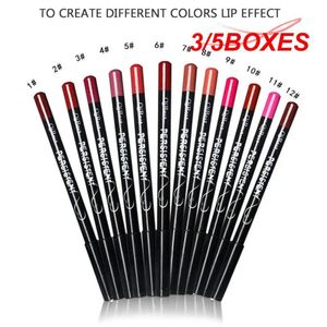 3/5 BOXEN Wasserfester, vielseitiger, eleganter 12-Farben-Lippenstift Unverzichtbares 12-Farben-Lippenprodukt Modisches, hochpigmentiertes Qi 240315