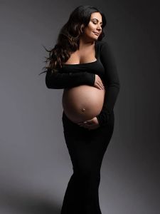 Abiti abiti di maternità per fotografie sexy tagliare davanti apertura maxi abito senza schienale femminile feste di matrimonio abiti in gravidanza