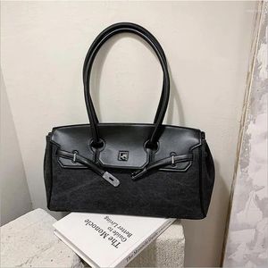 Borsa Borse con manico superiore per donna PU Canvas Patchworked Tote Sac De Luxe Femme Borse e borsette Bolsos Mujer Lujo