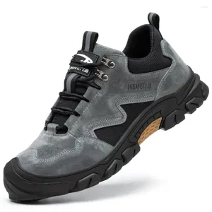 Cykelskor 2024 Oförstörbara arbetssneakers Steel Toe Cap Safety Men Boots Anti-Smash Anti-Punkture Security