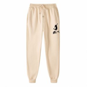 Męskie spodnie Haikyuu Karasuno Fly High Anime Hip Hop Sata -Sweats Streetwear Manga Siatkówka Klub swobodne joggery dla mnie 30oi#