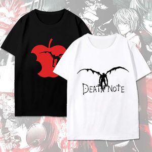 Anime Animação Death Note Night God Moon Roupas Soltas Gola Redonda Camiseta Manga Curta Masculina