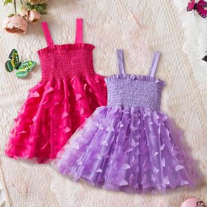 Mädchenkleider Kinder Kleidungsstücke für 2024 Karneval Sommer Mädchen Kleidung Party Prinzessin Tüll Kleid 3D Schmetterling süße Kostüme