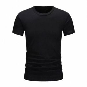 men's Cott Casual T-shirts Summer Breathable Short Sleeve Tops Solid Color Basic T Shirt Streetwear Sportwear O-Neck Tees n1Di#