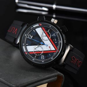 2024 Men's Luxury Quartz Watch Fashion Leisure V-word Multi functional Calendar Waterproof Belt Watches