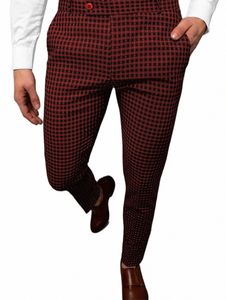 Männer 3D Plaid Gestreiften Hosen Herren Busin Social männer Tragen Hosen Bequeme Stretch Hosen Für Den Täglichen Verschleiß Neue heißer Verkauf N2KS #