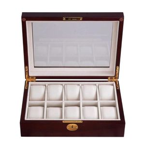 Смотреть коробки Case Case Fashion Display Portable Wood Lightwight Ruxury Jewelry Storage Anty Scratch Gifts Organize Organizer 269o