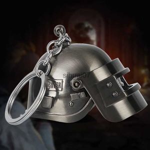 Accendini Vintage PUBG Gioco Metallo Casco a gas butano Accendini Migliori regali stasera Mangiare pollo Portachiavi accendino (nessun gas incluso) 240325