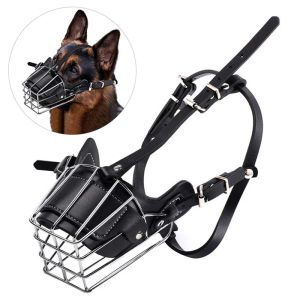 Muzzles 1pc Pet Dogs Mouth Muzzle Adjustable Antibite Antibarking Mouth Mask Protective Cover Strong Basket For Small Medium Large Dog