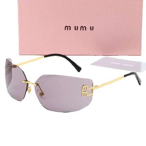 Designer Women Oversized Mens Sunglasses Ladie Designers Miui Lunette Soleil Mui Sun Glasses Optional Sonnenbrillen Gafas De Sol with Box