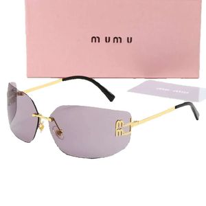 디자이너 여성 대형 남성 선글라스 레이디 디자이너 Miui Lunette Soleil Mui Sun Glasses 선택적 Sonnenbrillen Gafas de Sol과 상자