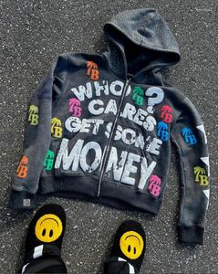Kvinnors hoodies American Street Hip-Hop överdimensionerade brevmönster huvtröja för retro harjuku gotisk casual y2k topp