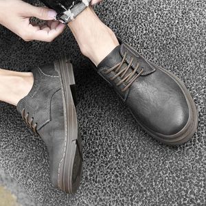 Casual Shoes High Quality Sneakers Business Work Mens Genuine Leather Anti-slip Comfort Versatile Fashion Slip On Wedding Dating