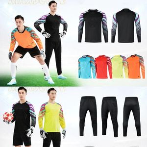 Camisa de goleiro de futebol dos homens personalizado meninos futebol roupas esportivas treinamento treino futsal uniforme adulto crianças terno 240318