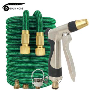 Reels Expandable Garden Hose With Water Gun Adjustable Nozzle Flexible Pipe Hose High Pressure Spray Foam For Car Wash GOUN HOSE