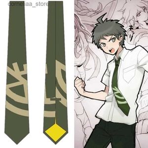 넥 타이 넥 타이 애니메이션 애니메이션 슈퍼 Danganronpa 2 Dangan Ronpa Hinata Hajime Cosplay 의상 넥타이 파티 파티 연합 액세서리 크리스마스 선물 Y240325