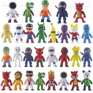 Action Toy Figures A Set Stumble Guys Action Figure Toys Kawaii Anime Game Figure PVC Model Dolls Set Cake Decoration Kids Birthday Gifts T240325