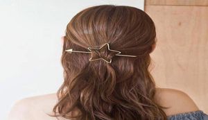 Korean Barrette Star Heart Design Metal Pearl Hair Clips for Women Hair Accessories Gold Hairpin Heart Star Pannband Holder2876425