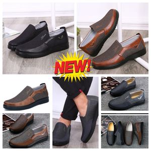 Casual Shoes Gai Men Black Brown Shoe Point Toes Party Banket Business Suit Men Designer Minimalistiska andningsbara skostorlekar 38-50 EUR