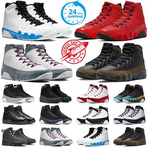 OG Jumpman 9 Powder Blue Men Basketball Shoes 9s Fire Red Light Olive Chile Red Particle Grey Bred Patent Gym Red Mens Trainers Sport Sneakers