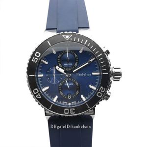 NEW Mens Sport Watch Wristwatches montre Japan Quartz movement Chronograph blue face Wristwatches Steel Case montre de luxe212R