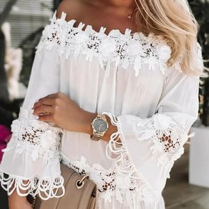 Hollow Out Applique Star Letnia sukienka 2023 Koronkowa z ramion Trąbowa Silna kolor Kobiety Midi 240315