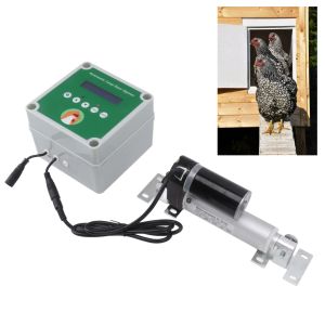 Acessórios Abridor de galinheiro automático Atuadores lineares Kit de motor elétrico para porta de casa de aves com sensor de luz Controle remoto 100V240V