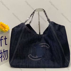 Borse da sera estate 2023 Borsa tote grande in denim con catena semplice e atmosferica