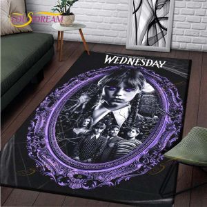 Calligraphy Movie Wednesday Addams Soft Area Rug Carpet Living Room Carpet Bedroom Cloakroom Pet Carpet Tent Mat Carpet Nonslip Mat