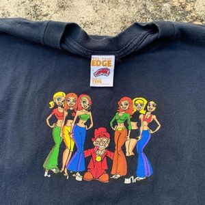 メンズTシャツスケートボードグラフィティ90SレトロTシャツY2Kファッションストリートセクシーガールプリントエクストララージラウンドネック女性