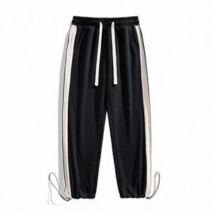 Männer Frühling Schwarz Taktische Baggy Trendy Marke Stil Sport Casual Hosen Lose Jogging Hosen High Street Harajuku Sweatpant C8eI #