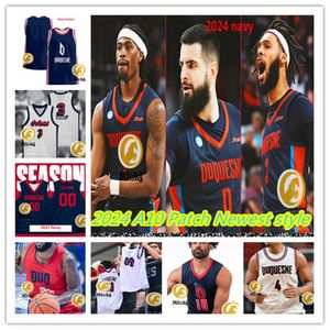 Dusan Mahorcic Jimmy Clark III Duquesne Dukes Basketball Jersey David Dixon 3 Dae Dae Grant 4 Tre Williams 5 Halil Barre 7 Jakub Necas Custom Stitched Duquesne Jerseys