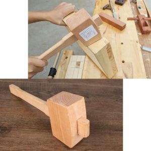 Hammer Quality Beech Solid Carpenter Wood Wooden Mallet Hammer Handle Woodworking Tool Drop Shipping