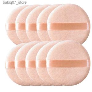 Svampar Applicators Cotton 10 Piece of Professional Round Face Body Powder Foundation Make-up Puff Portable Soft Cosmetics Makeup Sponge Batch Q240325