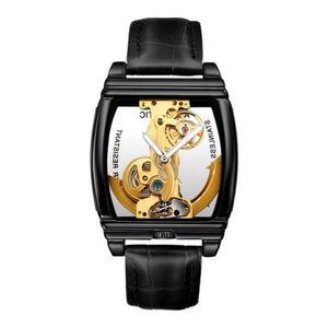 TK Topselling Transparent Mens Watches Mechanical Automatyczne pasek ze zegarem na rękę Top Sterpunk Selfing Zegar samiec Montre 289L