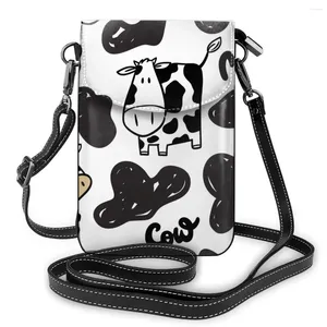 Сумки на плечо, женские милые сумки-мессенджеры с коровьим узором, модные маленькие квадратные трендовые мини-сумки из искусственной кожи 2024