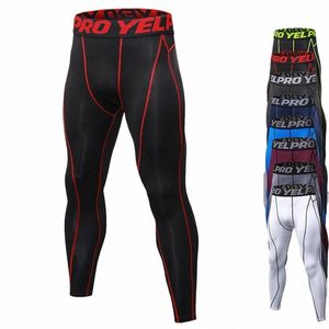 Nowe chude spodnie dresowe dla mężczyzn Comppri Pants Men Fi Leggings Men Jogger Fitn Pants Gyms Elastyczne spodnie J8rr#