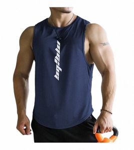 new Fitn Sports Tank Tops Men Gyms Workout Sleeveles Shirt Male Summer Loose Undershirt basketball Running men Vest 2024 J8Xg#
