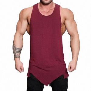 marka kulturystyka zbiornik top top men Men Musculati Vest Gyms Odzież Fitn Men Undershirt Solid Tanktop Blanka koszula mięśniowa C6Y1#