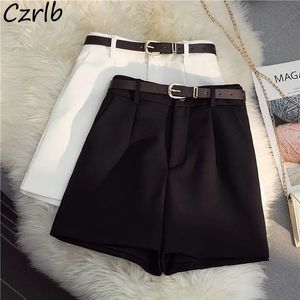 Shorts kvinnor hög midja solid sommar est damkläder anbud elegant harajuku minimalistisk stilig mysig mjuk koreansk version 240312